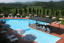 Vista dall'alto della piscina
